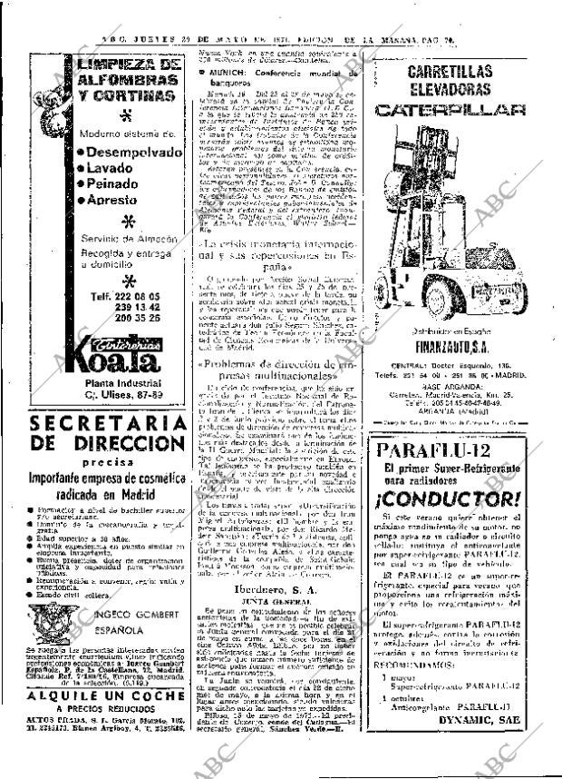 ABC MADRID 20-05-1971 página 70