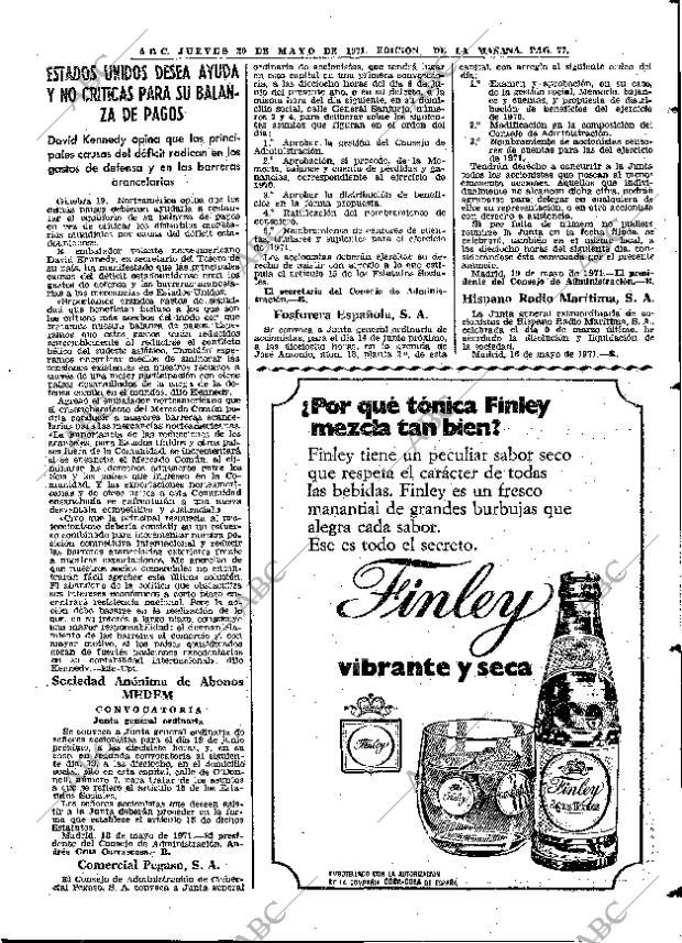 ABC MADRID 20-05-1971 página 77