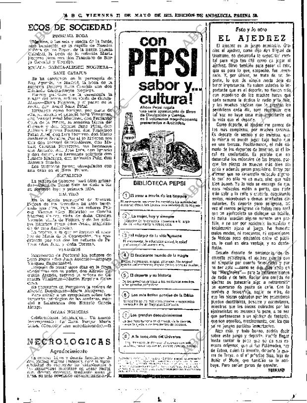 ABC SEVILLA 21-05-1971 página 50