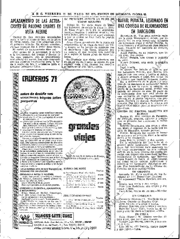 ABC SEVILLA 21-05-1971 página 65