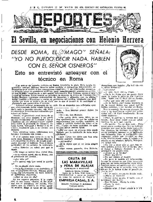 ABC SEVILLA 22-05-1971 página 43