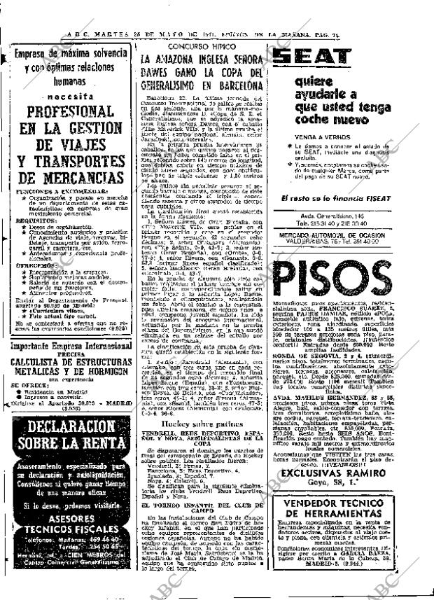 ABC MADRID 25-05-1971 página 74