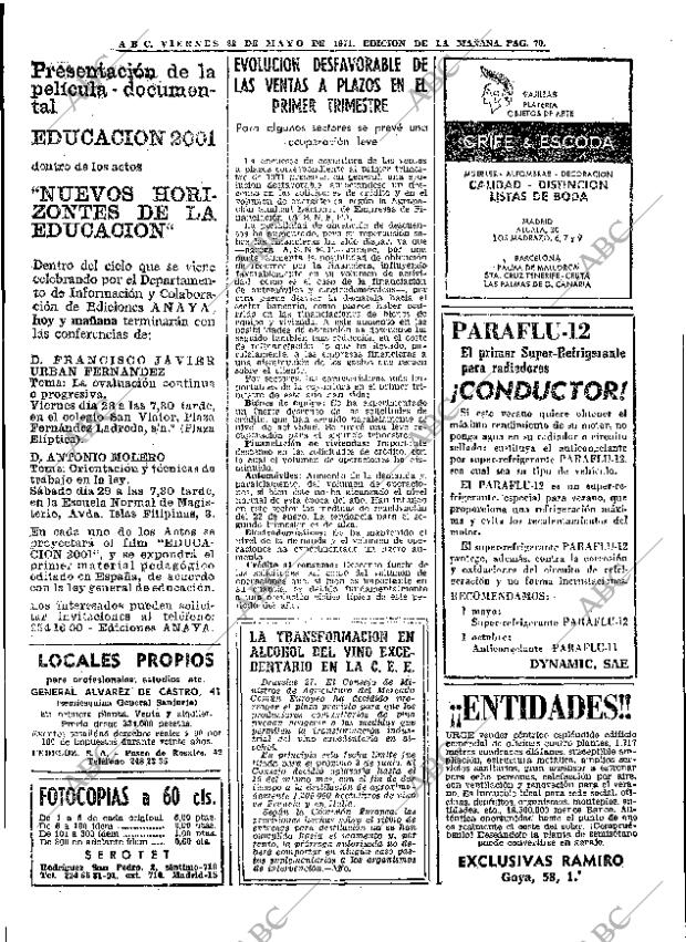 ABC MADRID 28-05-1971 página 70