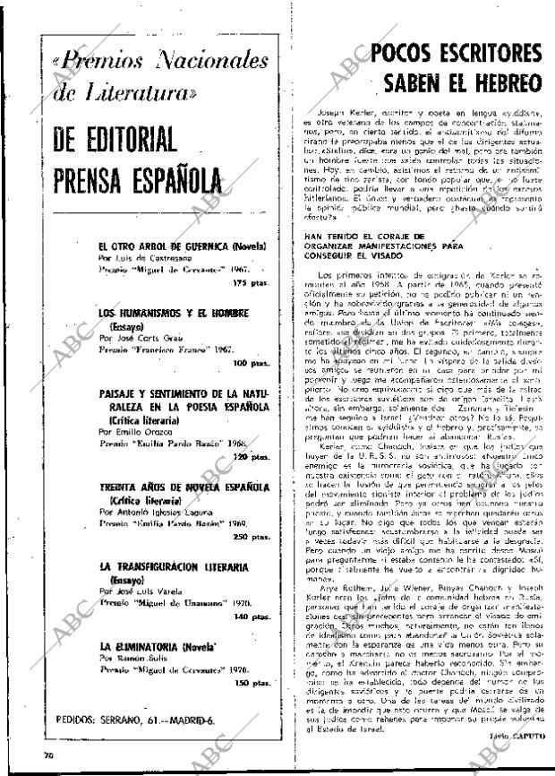 BLANCO Y NEGRO MADRID 29-05-1971 página 70