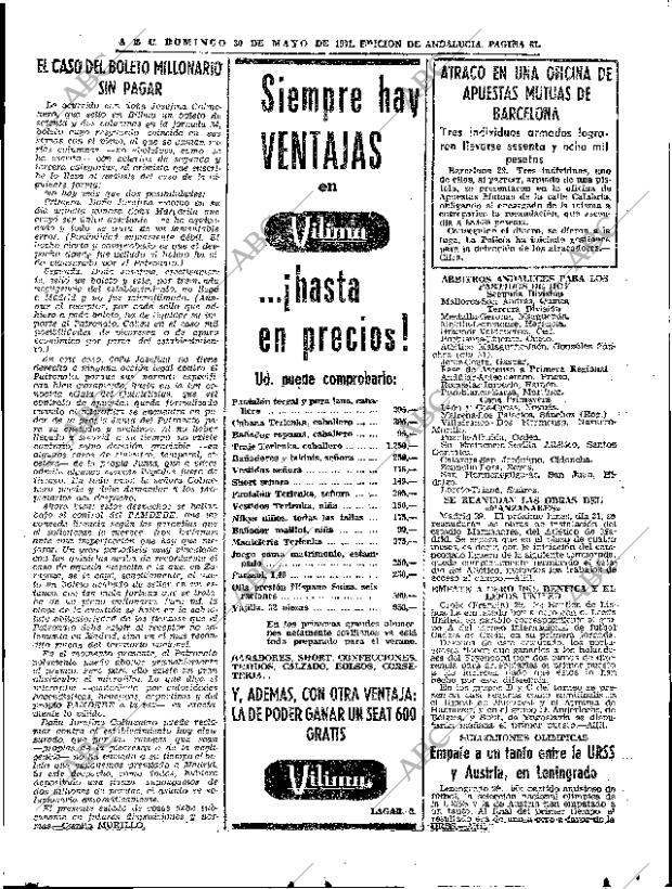 ABC SEVILLA 30-05-1971 página 61