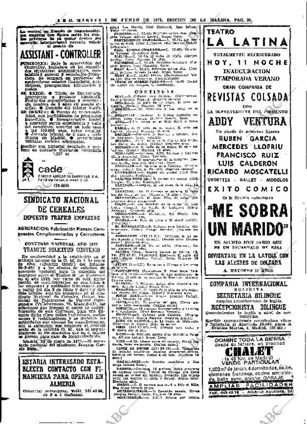ABC MADRID 01-06-1971 página 88
