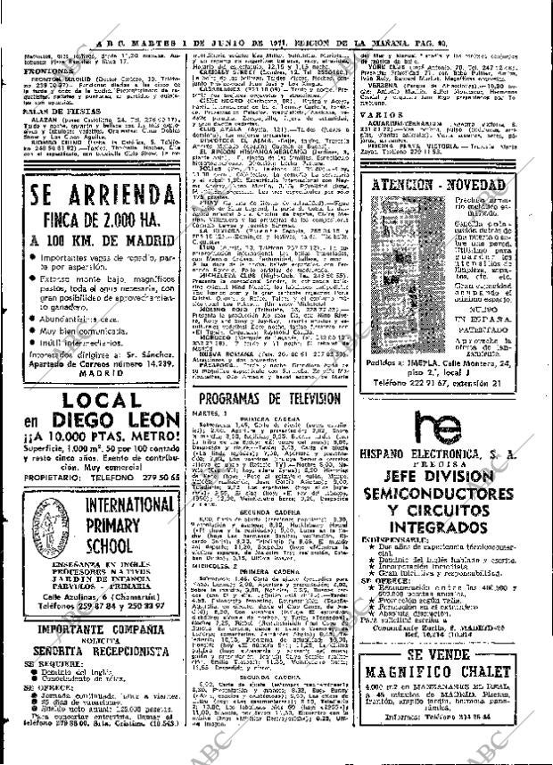 ABC MADRID 01-06-1971 página 90