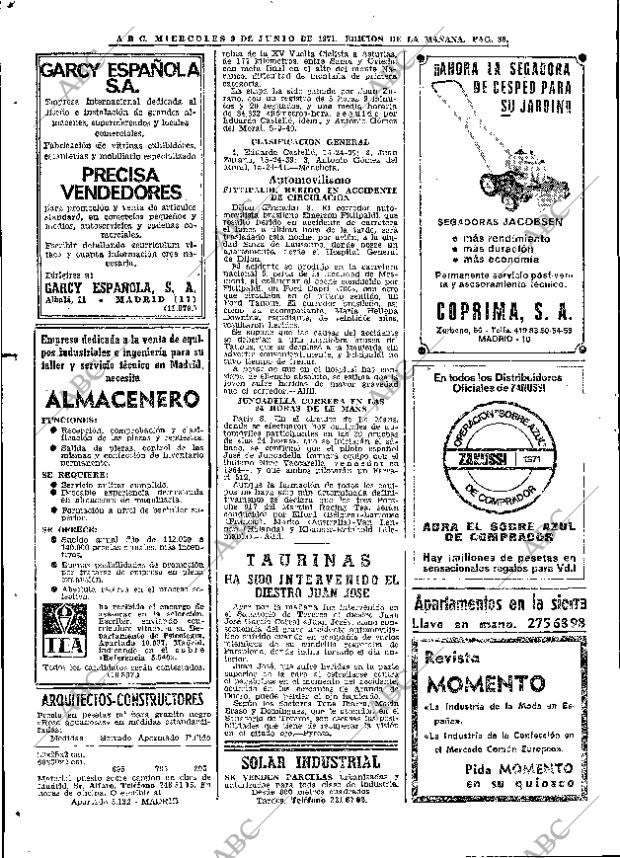 ABC MADRID 09-06-1971 página 86