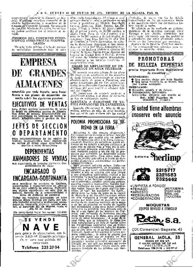 ABC MADRID 10-06-1971 página 44