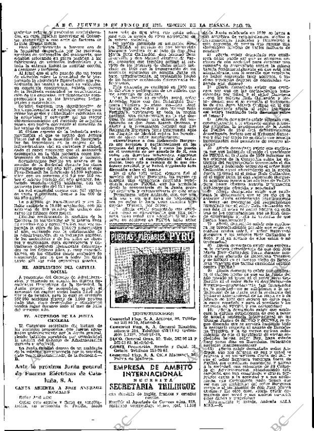 ABC MADRID 10-06-1971 página 70