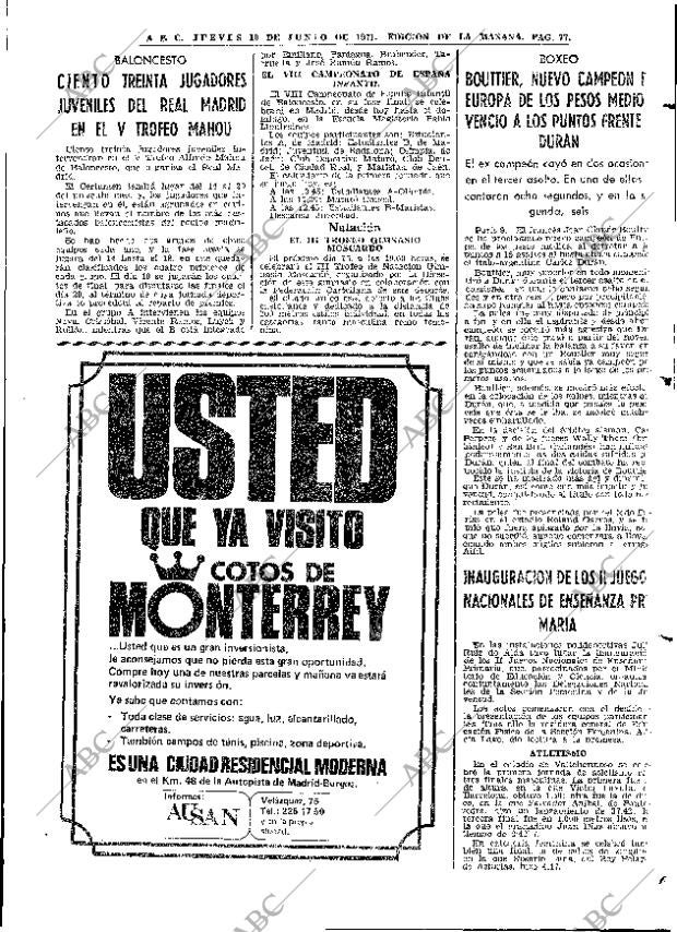 ABC MADRID 10-06-1971 página 77