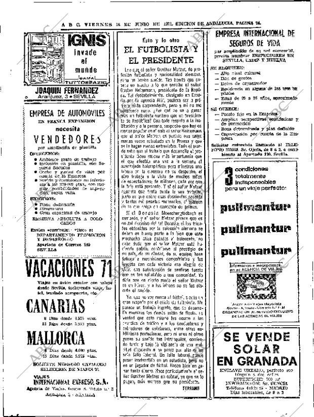 ABC SEVILLA 18-06-1971 página 74