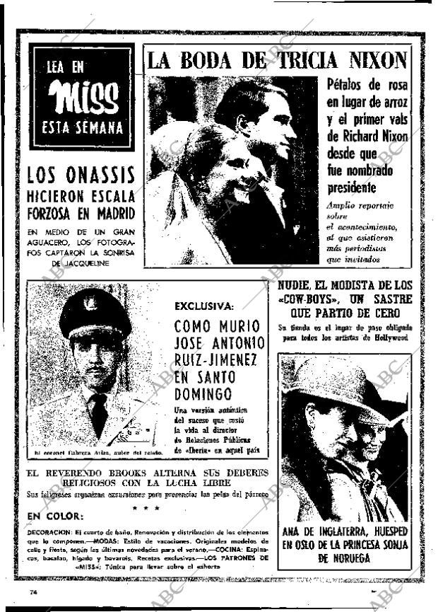 BLANCO Y NEGRO MADRID 19-06-1971 página 74