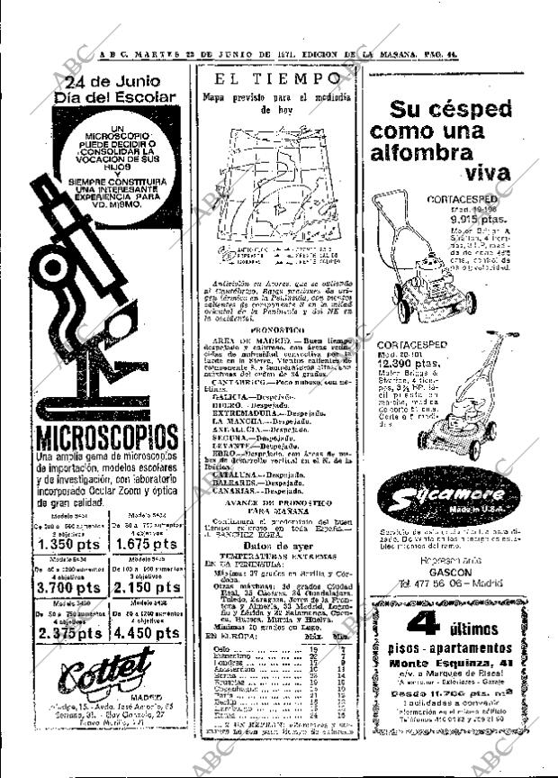 ABC MADRID 22-06-1971 página 44