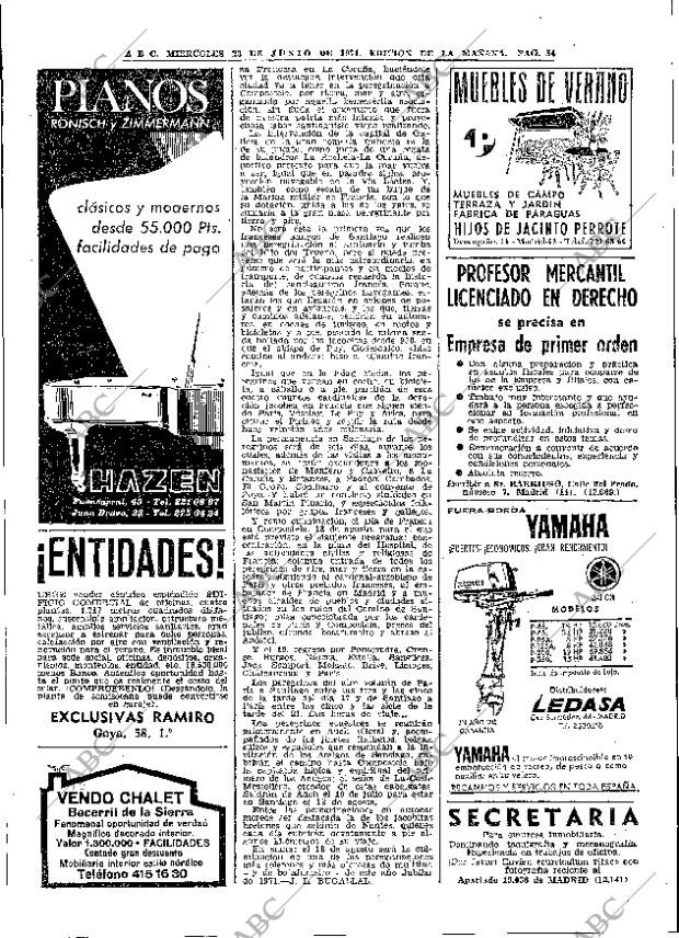 ABC MADRID 23-06-1971 página 54