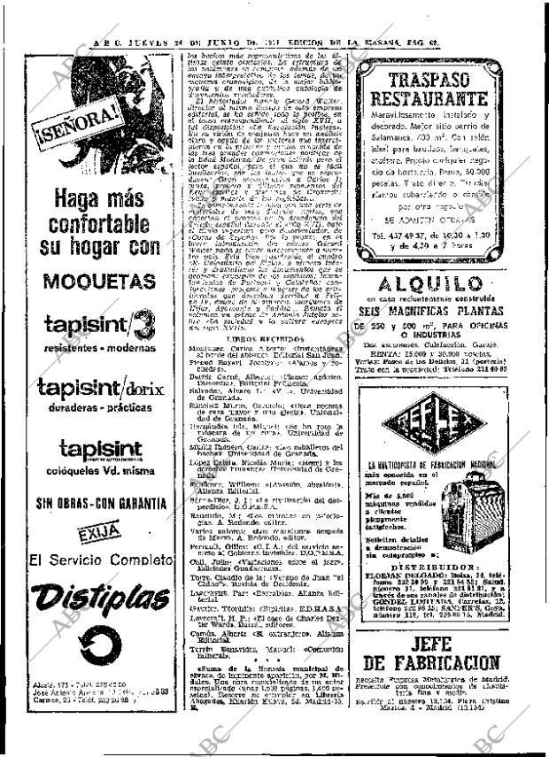 ABC MADRID 24-06-1971 página 62