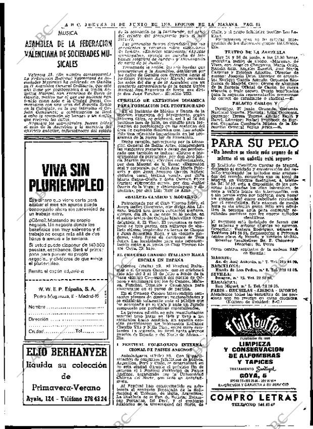 ABC MADRID 24-06-1971 página 85