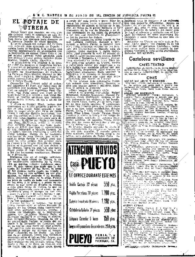 ABC SEVILLA 29-06-1971 página 67