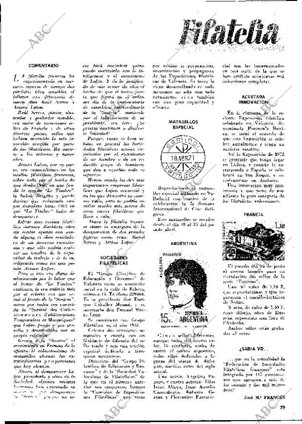 BLANCO Y NEGRO MADRID 10-07-1971 página 77