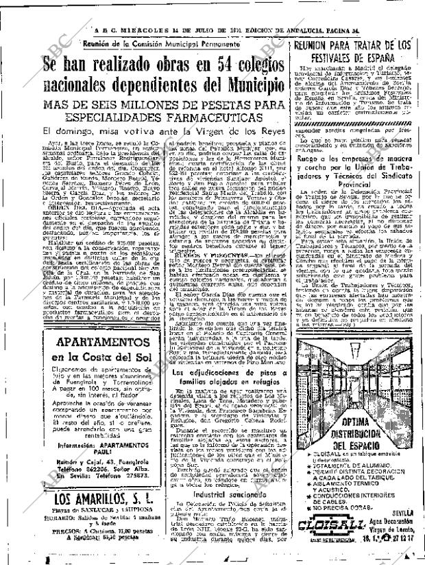 ABC SEVILLA 14-07-1971 página 34