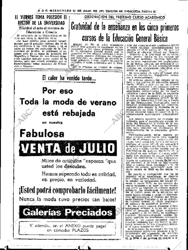 ABC SEVILLA 14-07-1971 página 41