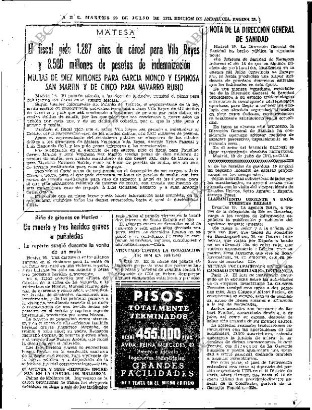 ABC SEVILLA 20-07-1971 página 25