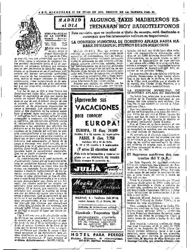 ABC MADRID 21-07-1971 página 61