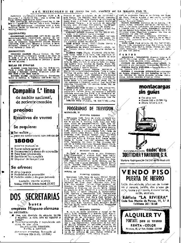 ABC MADRID 21-07-1971 página 86