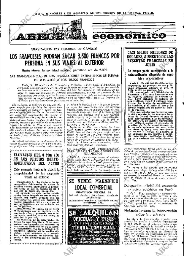 ABC MADRID 04-08-1971 página 41