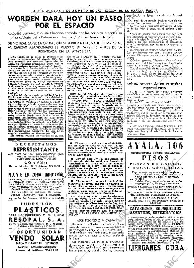 ABC MADRID 05-08-1971 página 14