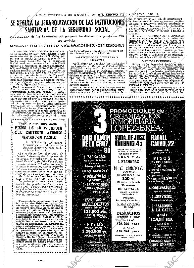 ABC MADRID 05-08-1971 página 19