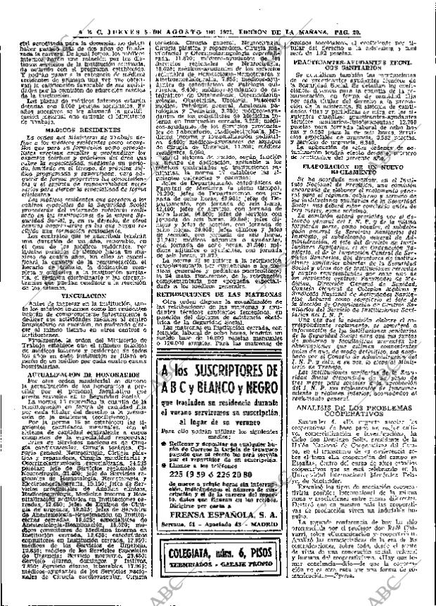 ABC MADRID 05-08-1971 página 20
