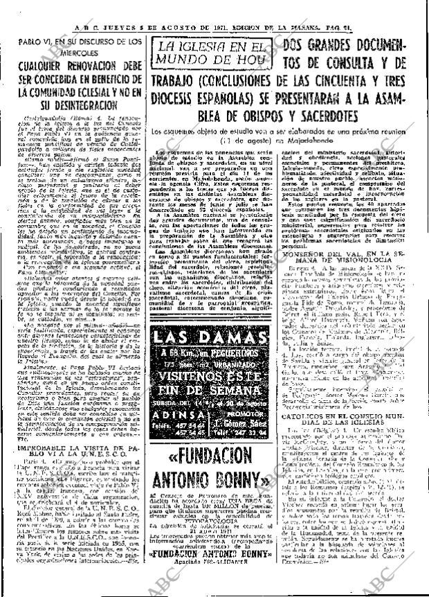 ABC MADRID 05-08-1971 página 21