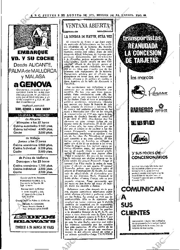 ABC MADRID 05-08-1971 página 40