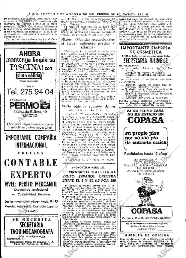 ABC MADRID 05-08-1971 página 46