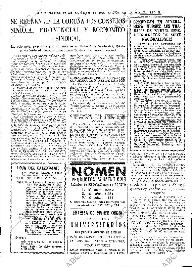 ABC MADRID 10-08-1971 página 29