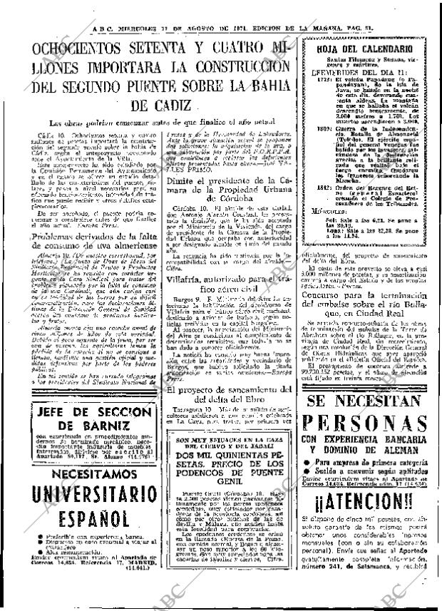 ABC MADRID 11-08-1971 página 31