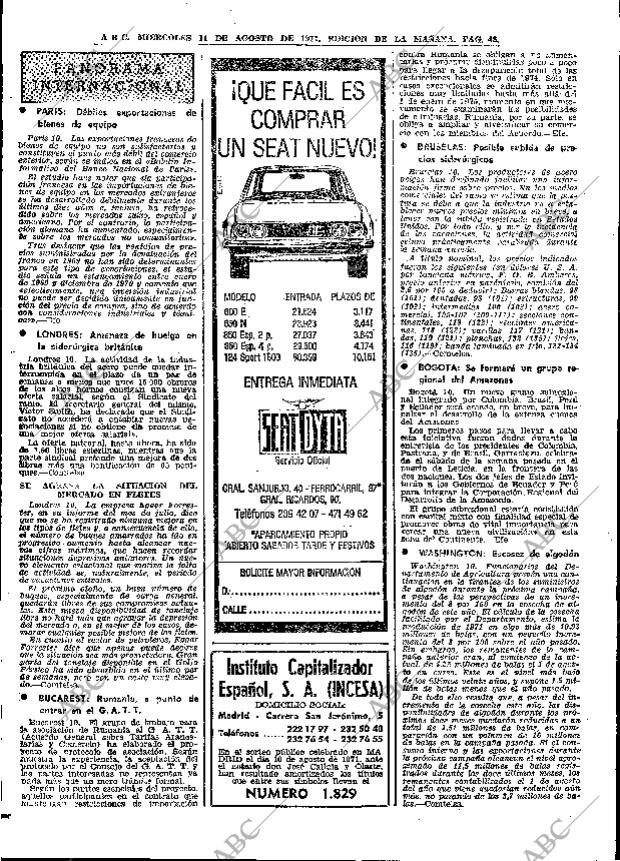ABC MADRID 11-08-1971 página 48