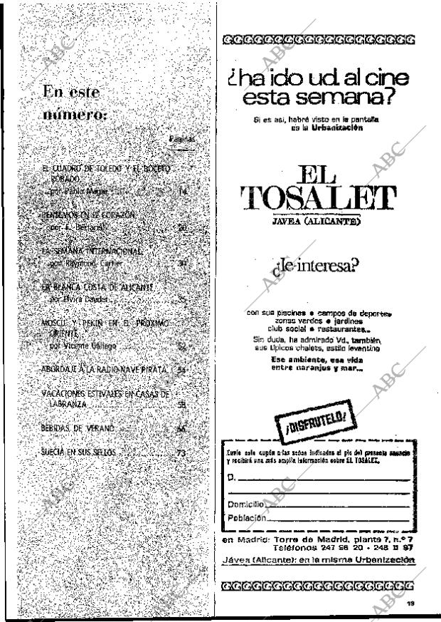BLANCO Y NEGRO MADRID 14-08-1971 página 19