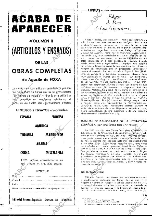 BLANCO Y NEGRO MADRID 14-08-1971 página 78