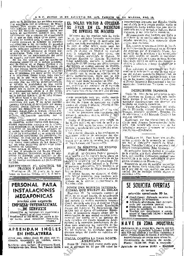 ABC MADRID 19-08-1971 página 16