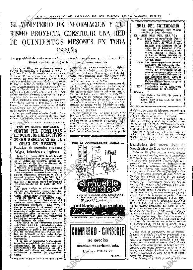 ABC MADRID 19-08-1971 página 33