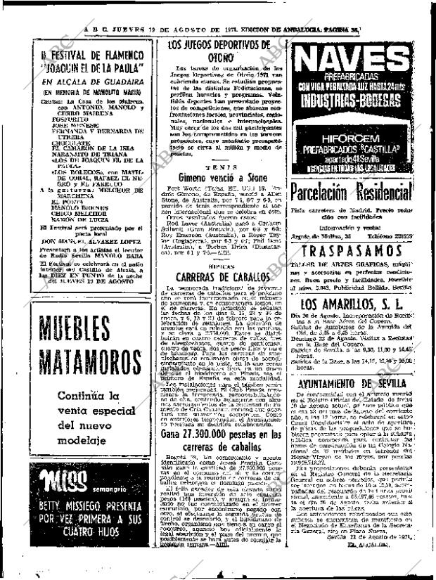 ABC SEVILLA 19-08-1971 página 38