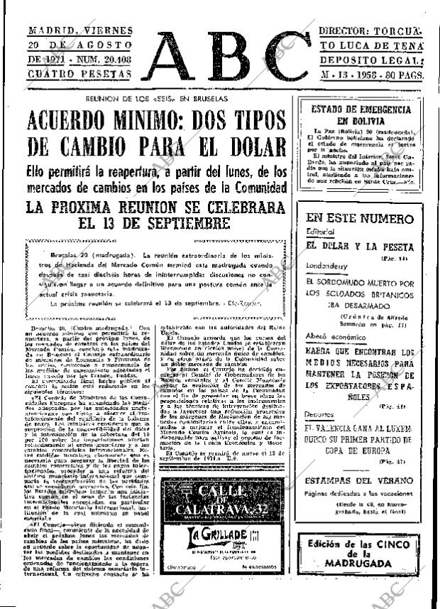 ABC MADRID 20-08-1971 página 13