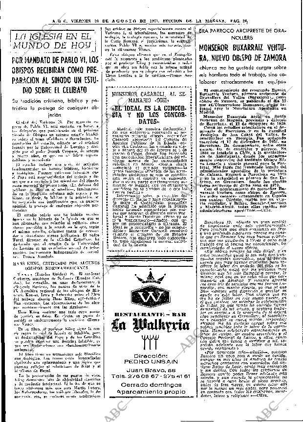 ABC MADRID 20-08-1971 página 20