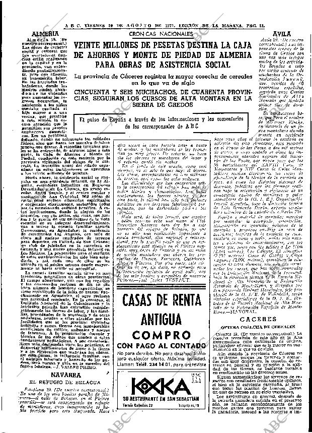 ABC MADRID 20-08-1971 página 31