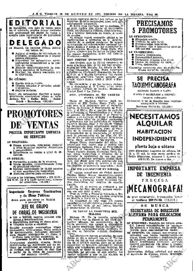 ABC MADRID 20-08-1971 página 48