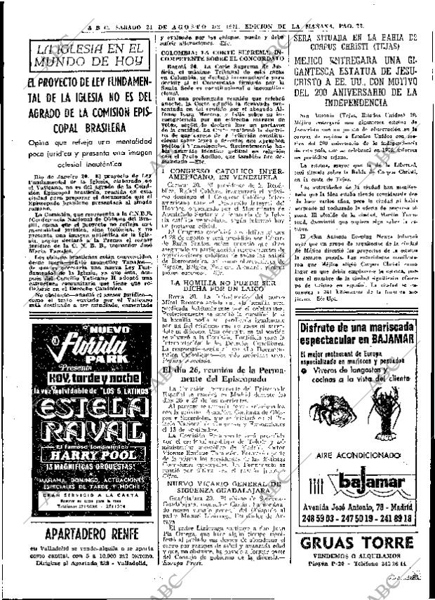 ABC MADRID 21-08-1971 página 23