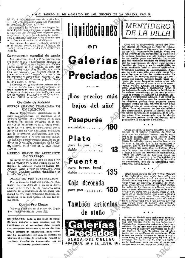 ABC MADRID 21-08-1971 página 36
