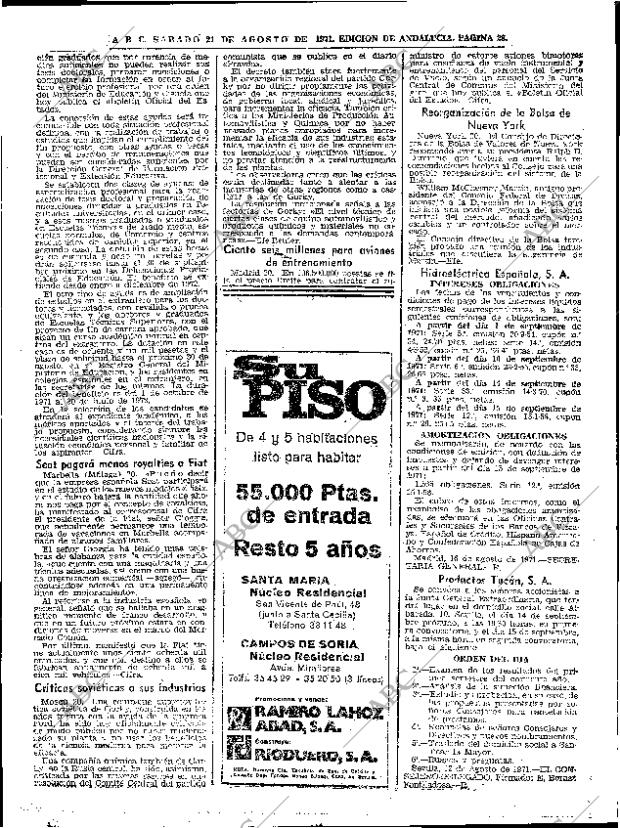 ABC SEVILLA 21-08-1971 página 28